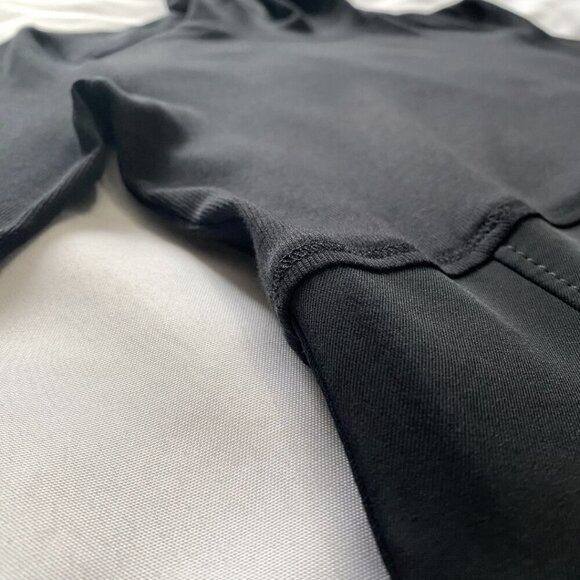 MARC CAIN SPORT BLACK RIBBED TURTLENECK SHEATH DRESS - M - Picture 8 of 12